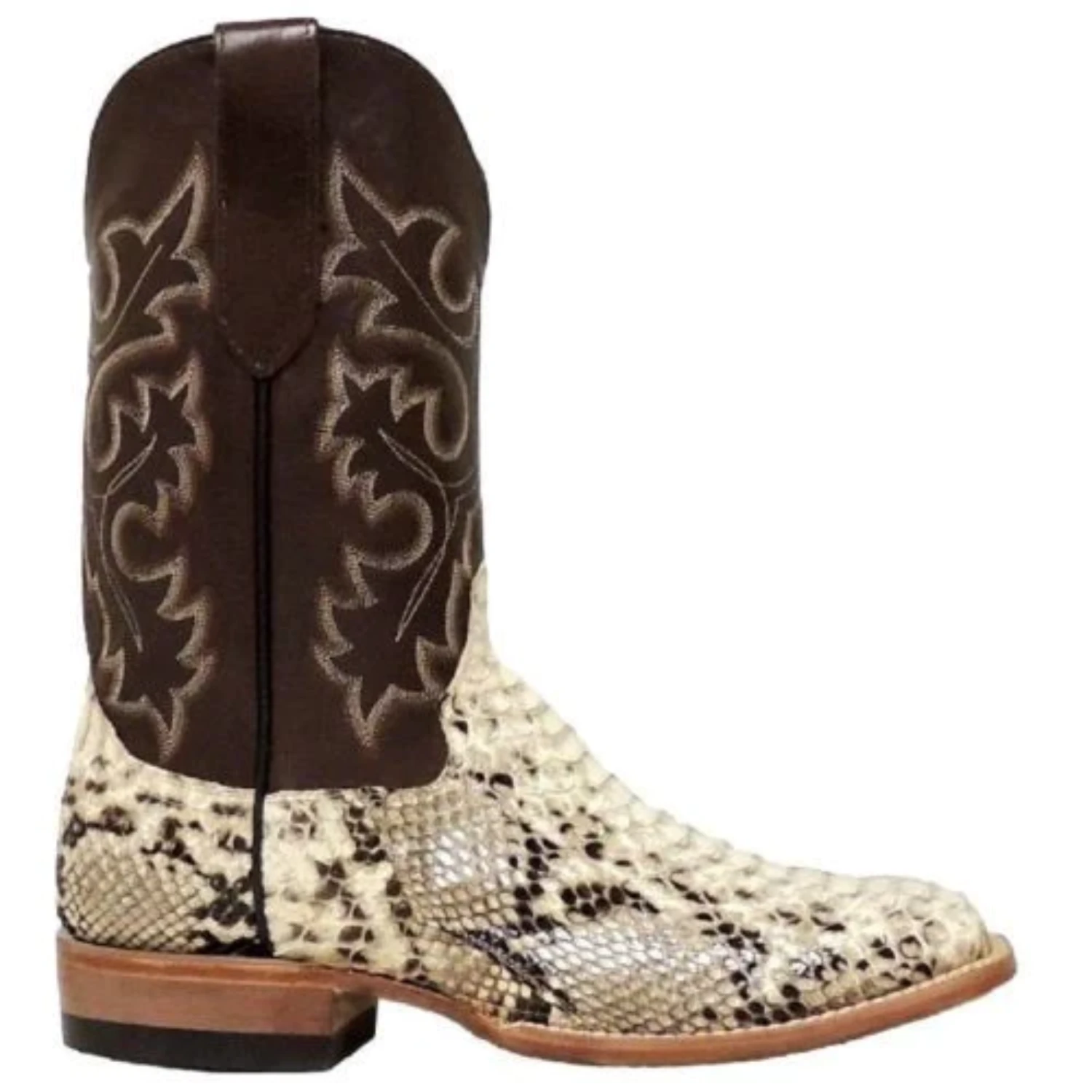 COWTOWN MEN'S SQUARE TOE PYTHON EXOTIC WESTERN BOOT - Q818 2 COWTOWN MEN'S SQUARE TOE PYTHON EXOTIC WESTERN BOOT - Q818 - Image 2