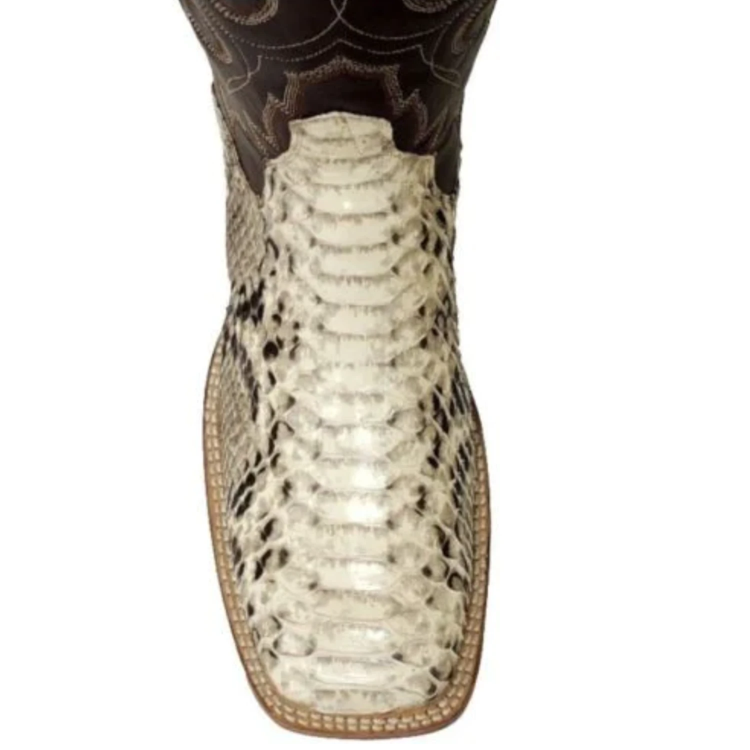 COWTOWN MEN'S SQUARE TOE PYTHON EXOTIC WESTERN BOOT - Q818 5 COWTOWN MEN'S SQUARE TOE PYTHON EXOTIC WESTERN BOOT - Q818 - Image 5