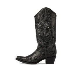 CORRAL WOMEN'S BLACK & GREY EMBROIDERY STUDDED WESTERN BOOT - L5936 -Select Western Denim Stores 194 4d8839c5 fea6 4e7c b63c b5b1fa13a45b