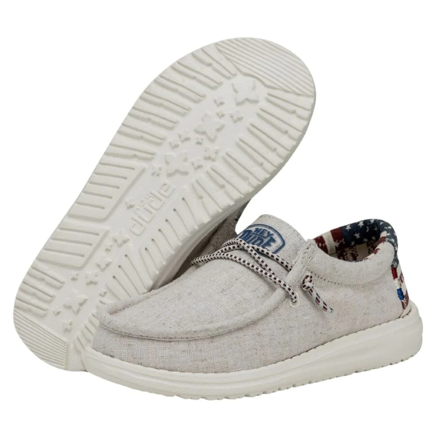 HEY DUDE KIDS WALLY YOUTH OFF WHITE PATRIOTIC - 400401K1 3 HEY DUDE KIDS WALLY YOUTH OFF WHITE PATRIOTIC - 400401K1 - Image 3