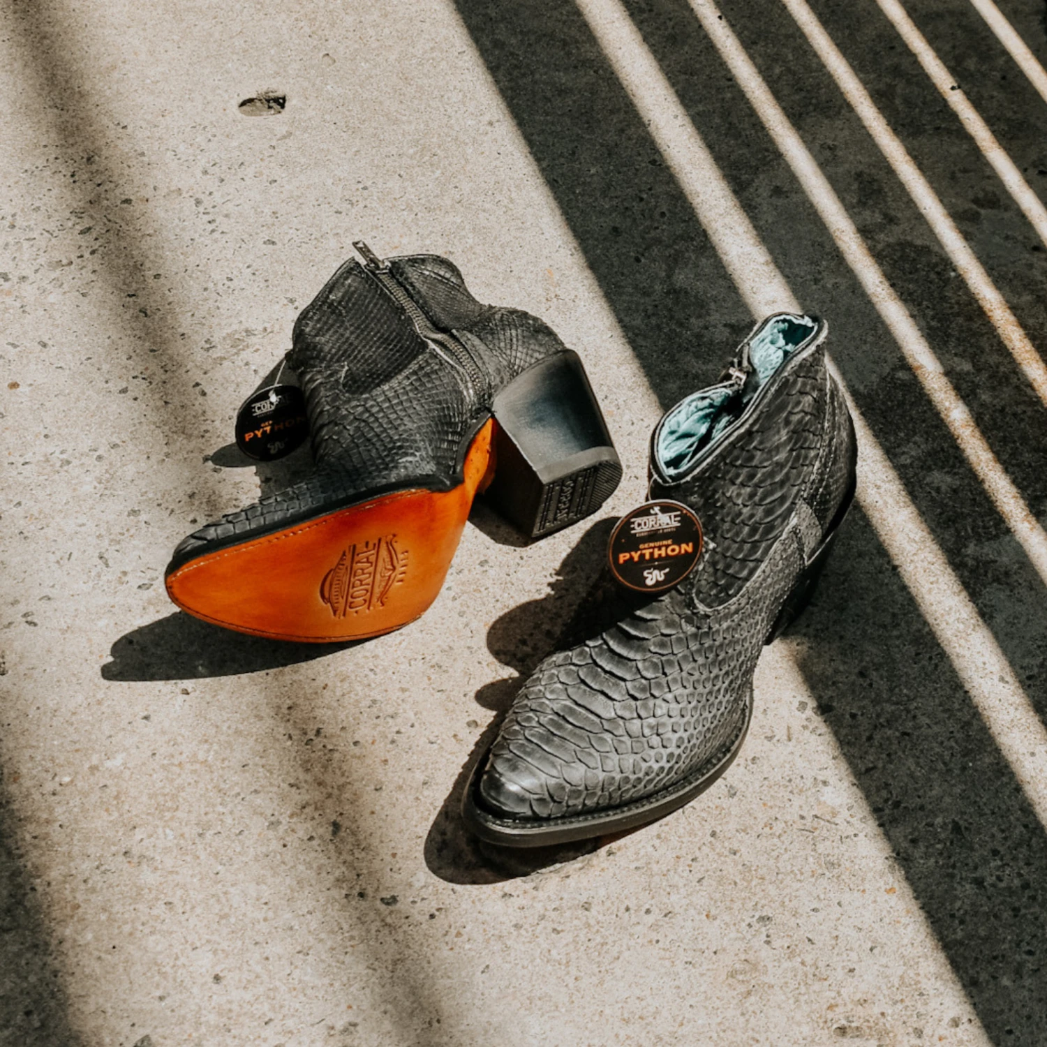 CORRAL WOMEN'S BLACK FULL PYTHON BOOTIE - A4324 2 CORRAL WOMEN'S BLACK FULL PYTHON BOOTIE - A4324 - Image 2