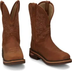 JUSTIN MEN'S RESISTOR NANO COMPOSITE TOE WORK BOOT - CR4016 -Select Western Denim Stores CR4016 1