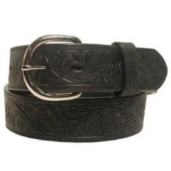 LEEGIN MEN'S WESTERN SCROLL BLACK BELT - 53903