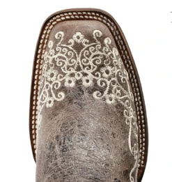 CORRAL WOMEN'S BROWN CRATER BONE EMBROIDERY SQUARE TOE BOOT- A2663 -Select Western Denim Stores ScreenShot2021 06 23at3.42.42PM