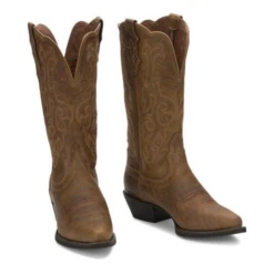 JUSTIN WOMEN'S PUMA COWHIDE WESTERN BOOT - L2561