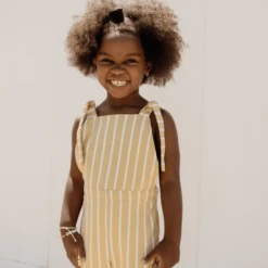BAILEY'S BLOSSOM INFANT/TODDLER KELLYN BELL BOTTOM JUMPSUIT MUSTARD STRIPE -Select Western Denim Stores Untitleddesign 100