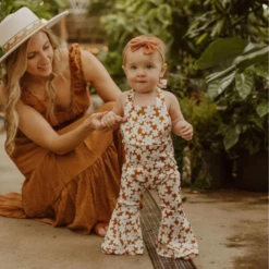 BAILEY'S BLOSSOMS INFANT/TODDLER ANDI BELL BOTTOM JUMPSUIT FLOWER CHILD