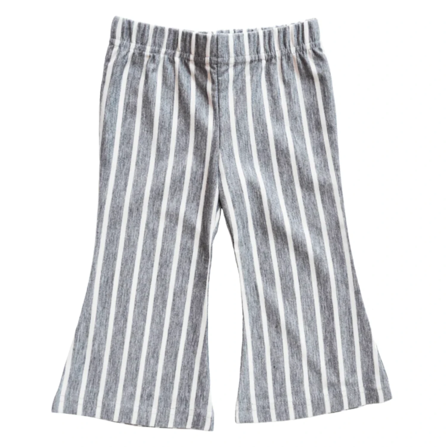 BAILEY'S BLOSSOMS INFANT/TODDLER BLAKELY BOHO BELL BOTTOM GRAY & WHITE STRIPES 2 BAILEY'S BLOSSOMS INFANT/TODDLER BLAKELY BOHO BELL BOTTOM GRAY & WHITE STRIPES - Image 2